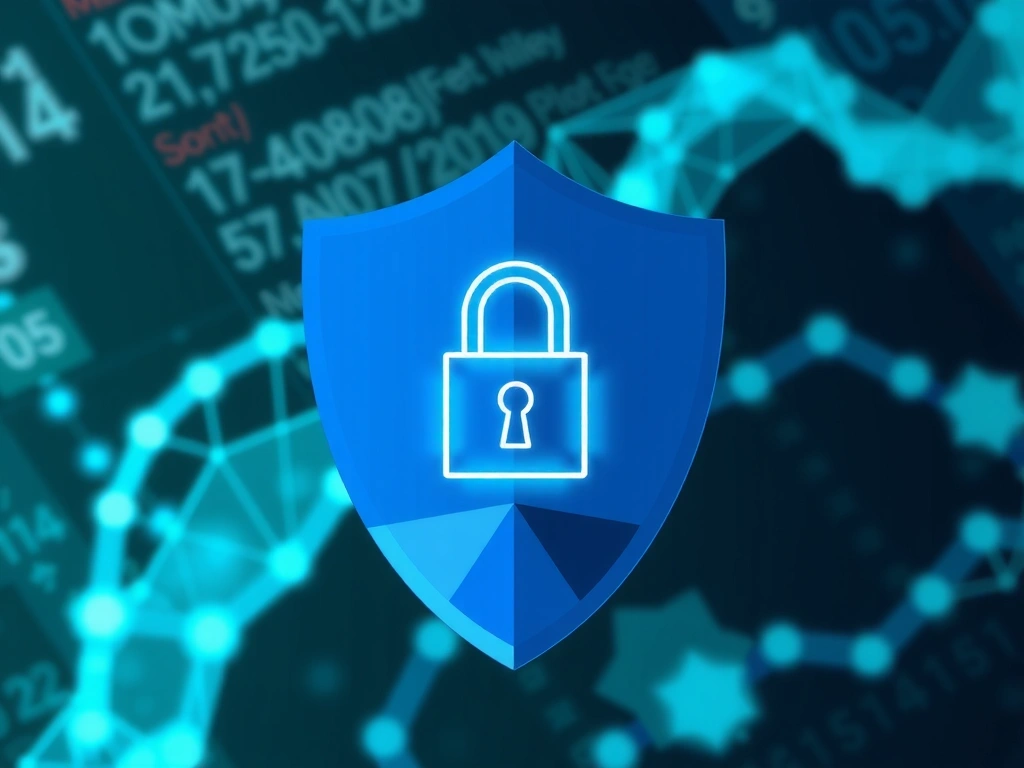 Ilustracja przedstawiająca tarczę ochronną symbolizującą prywatność danych